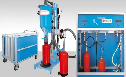 sang nạp bình bột chữa cháy 4 kg