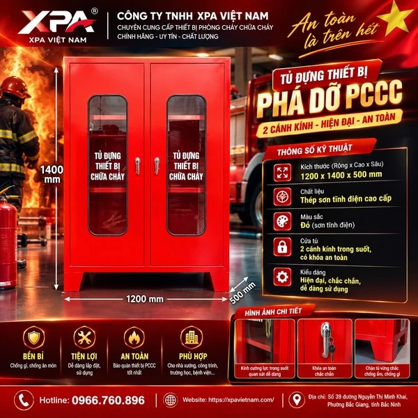 Tủ đựng thiết bị PCCC-1400x1200x500