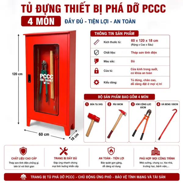 Tủ đựng dụng cụ phá dỡ -Combo 4