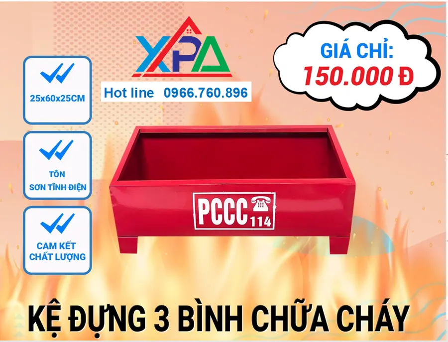 Kệ  đặt 3 bình chữa cháy
